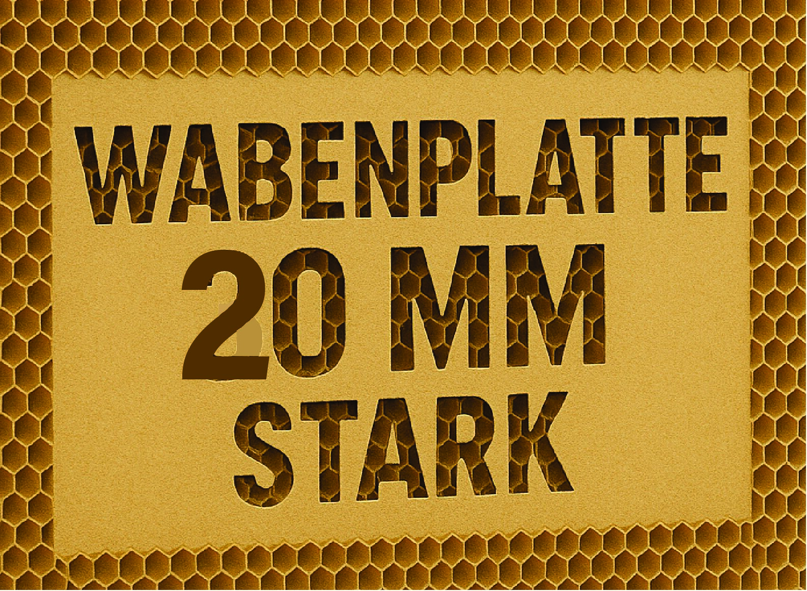 20 mm starker Wabenkarton