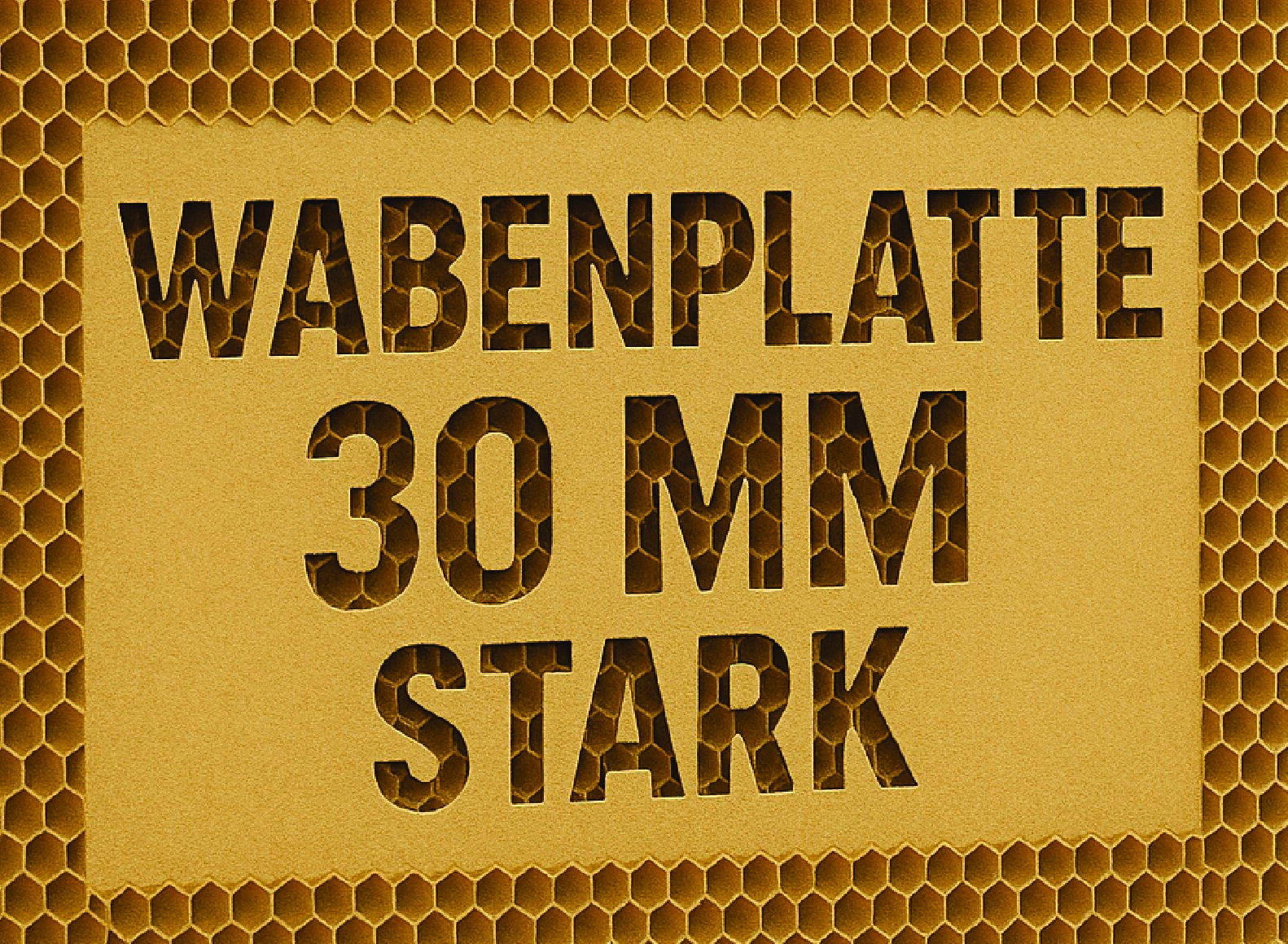 30 mm starker Wabenkarton